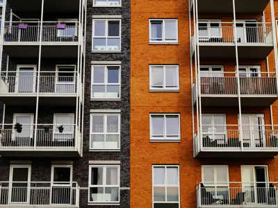 Apartment Building with Balconies 